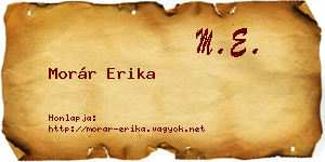 Morár Erika névjegykártya